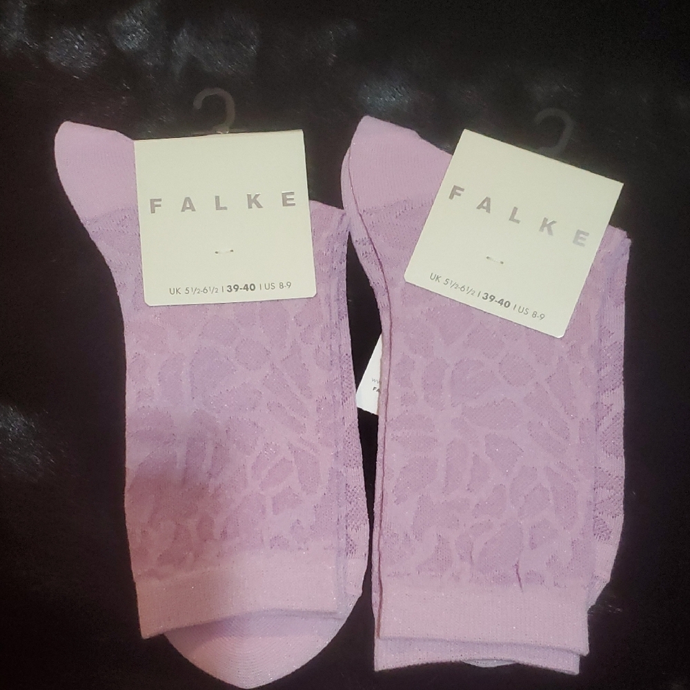 FALKE WOMEN'S SOCKS :SET OF 2 SHELL PINK;SIZE: US 8-9